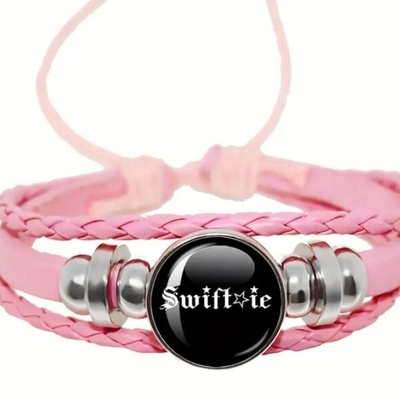Swiftie Multi Layered Faux Leather Bracelet Taylor Swift Choose Your Color NWT - Picture 4 of 4